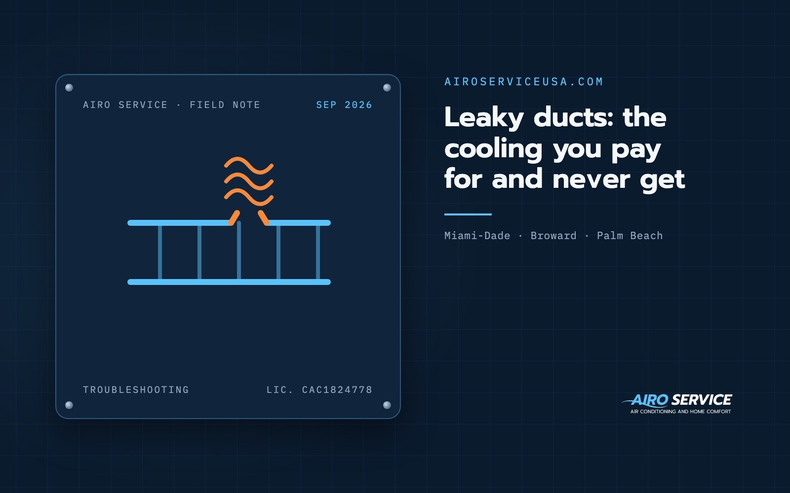 Leaky ducts: the cooling you pay for and never get — Airo Service field note